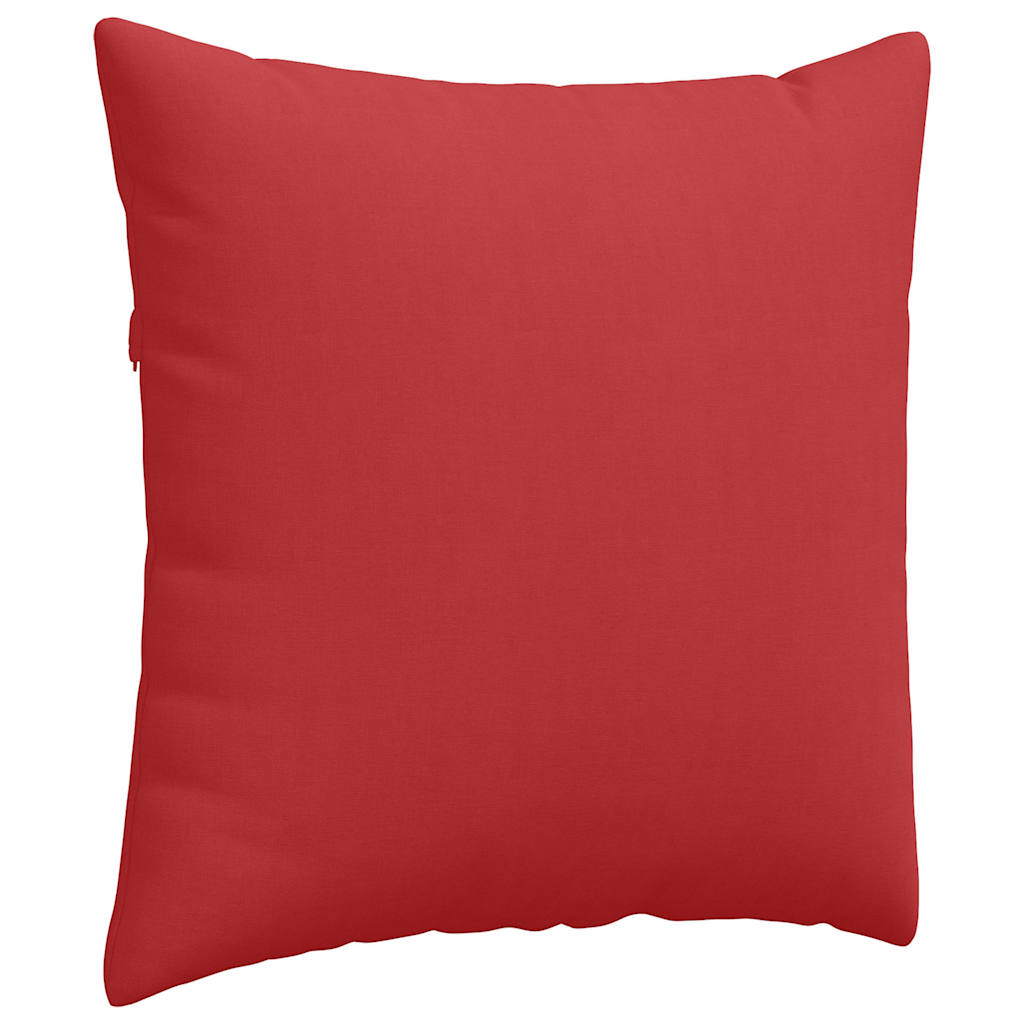 Cuscini da Divano 2 pz-Set di 2 Cuscini per Sofa Rosso 60 x 60 cm Tessuto