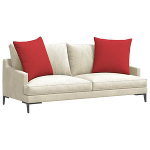 Cuscini da Divano 2 pz-Set di 2 Cuscini per Sofa Rosso 60 x 60 cm Tessuto
