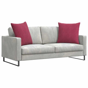 Cuscini da Divano 2 pz-Set di 2 Cuscini per Sofa Rosso Vino 60 x 60 cm Tessuto in Cords