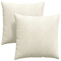 Cuscini da Divano 2 pcs Crema 60 x 60 cm Tessuto in Cords 42014023