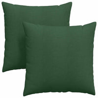 Cuscini da Divano 2 pcs Verde Scuro 60 x 60 cm Tessuto in Cords 42014037