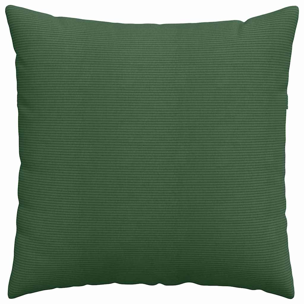 Cuscini da Divano 2 pz-Set di 2 Cuscini per Sofa Verde Scuro 60 x 60 cm Tessuto in Cords 788583