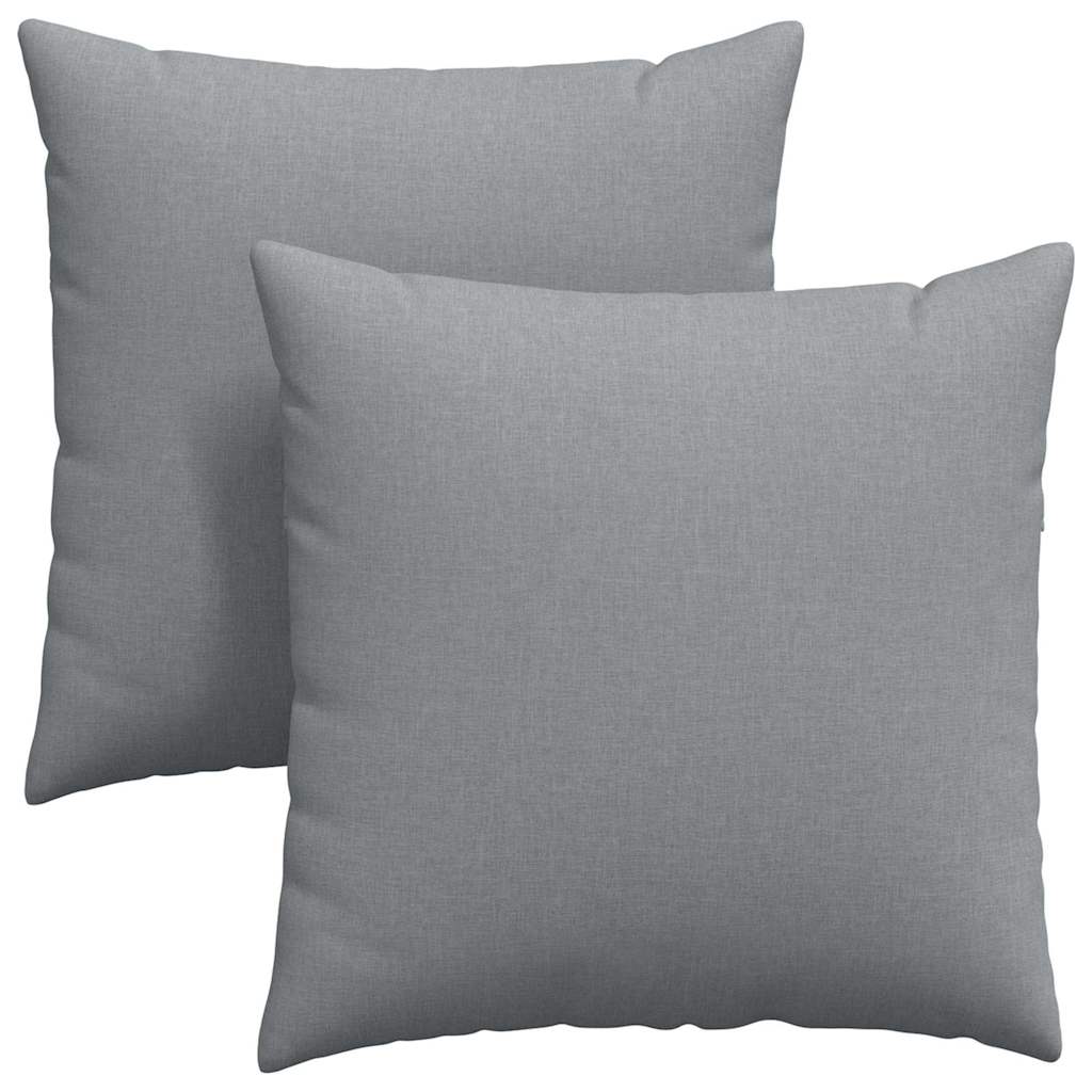 Cuscini da Divano 2 pz-Set di 2 Cuscini per Sofa Grigio chiaro 80 x 80 cm Tessuto 330140