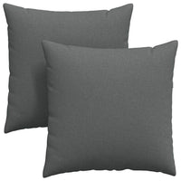 Cuscini da Divano 2 pz-Set di 2 Cuscini per Sofa Grigio scuro 80 x 80 cm Tessuto 690853