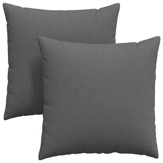 Cuscini da Divano 2 pz-Set di 2 Cuscini per Sofa Grigio scuro 80 x 80 cm Tessuto 690853