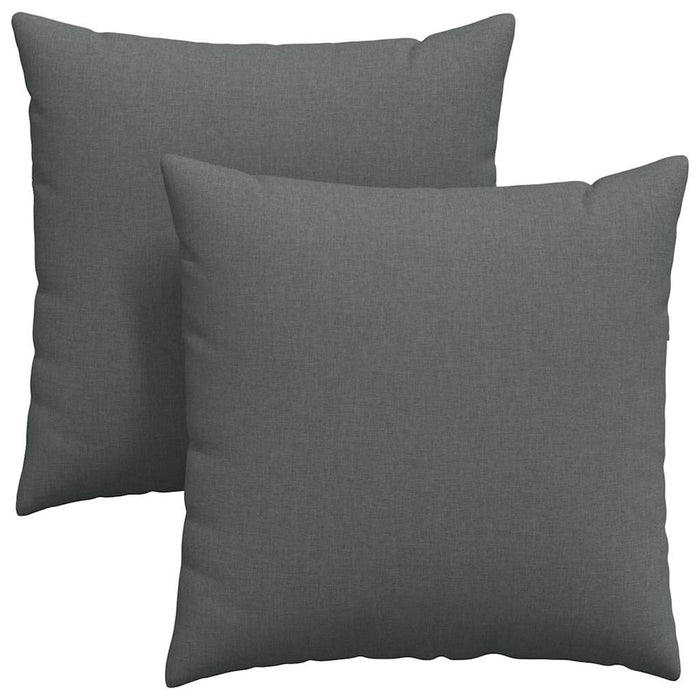 Cuscini da Divano 2 pz-Set di 2 Cuscini per Sofa Grigio scuro 80 x 80 cm Tessuto 690853