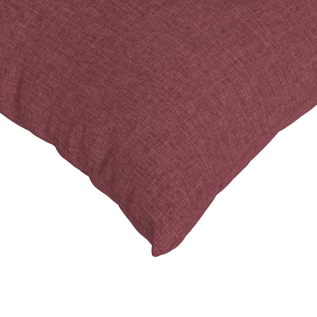 Cuscini da Divano 2 pz-Set di 2 Cuscini per Sofa Rosso Vino 80 x 80 cm Tessuto