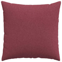Cuscini da Divano 2 pz-Set di 2 Cuscini per Sofa Rosso Vino 80 x 80 cm Tessuto