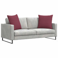 Cuscini da Divano 2 pz-Set di 2 Cuscini per Sofa Rosso Vino 80 x 80 cm Tessuto