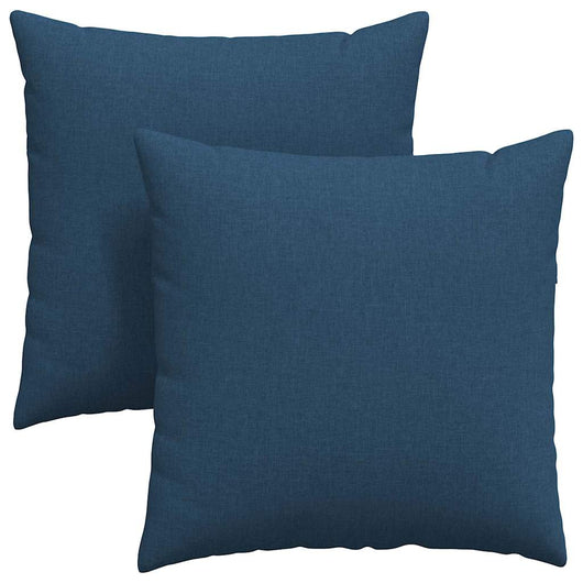 Cuscini da Divano 2 pz-Set di 2 Cuscini per Sofa Blu 80 x 80 cm Tessuto