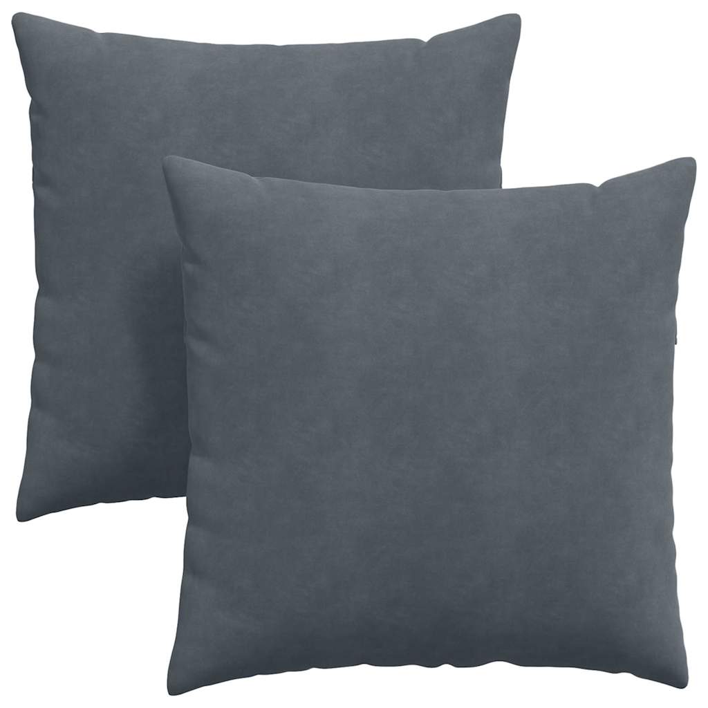 Cuscini da Divano 2 pz-Set di 2 Cuscini per Sofa Grigio scuro 80 x 80 cm 895487