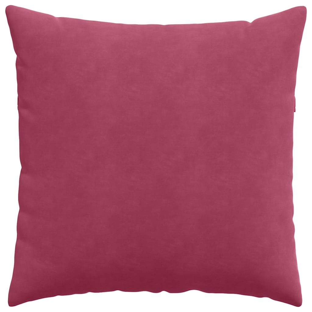 Cuscini da Divano 2 pz-Set di 2 Cuscini per Sofa Rosso Vino 80 x 80 cm Tessuto in Cords