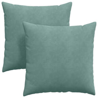 Cuscini da Divano 2 pz-Set di 2 Cuscini per Sofa Verde Mare 80 x 80 cm Tessuto in Cords