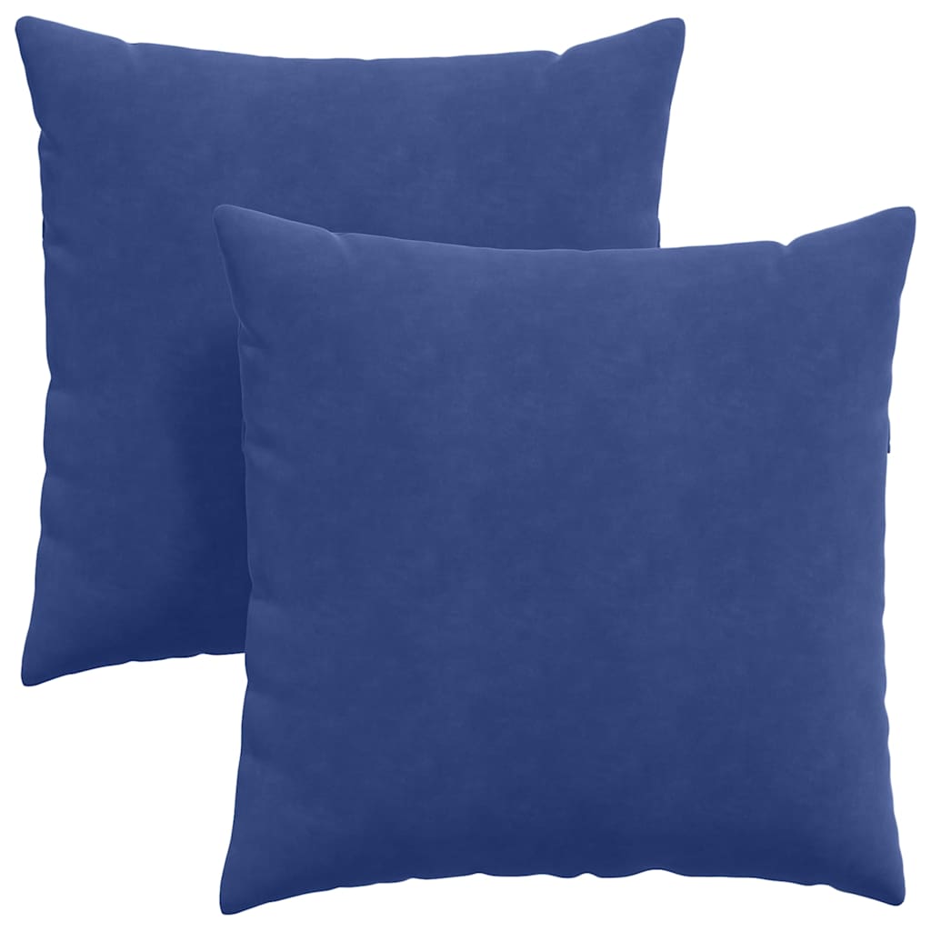Cuscini da Divano 2 pz-Set di 2 Cuscini per Sofa Blu Polizia 80 x 80 cm Tessuto in Cords