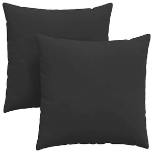 Cuscini da Divano 2 pz-Set di 2 Cuscini per Sofa Nero 80 x 80 cm Tessuto 364745