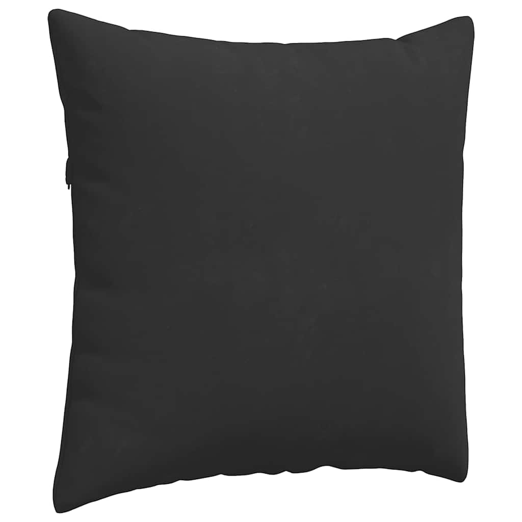 Cuscini da Divano 2 pz-Set di 2 Cuscini per Sofa Nero 80 x 80 cm Tessuto 364745
