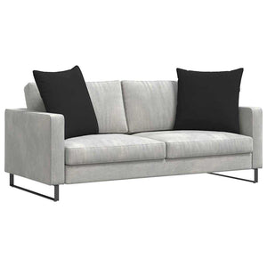 Cuscini da Divano 2 pz-Set di 2 Cuscini per Sofa Nero 80 x 80 cm Tessuto 364745