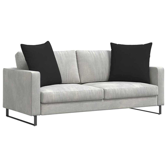 Cuscini da Divano 2 pz-Set di 2 Cuscini per Sofa Nero 80 x 80 cm Tessuto 364745