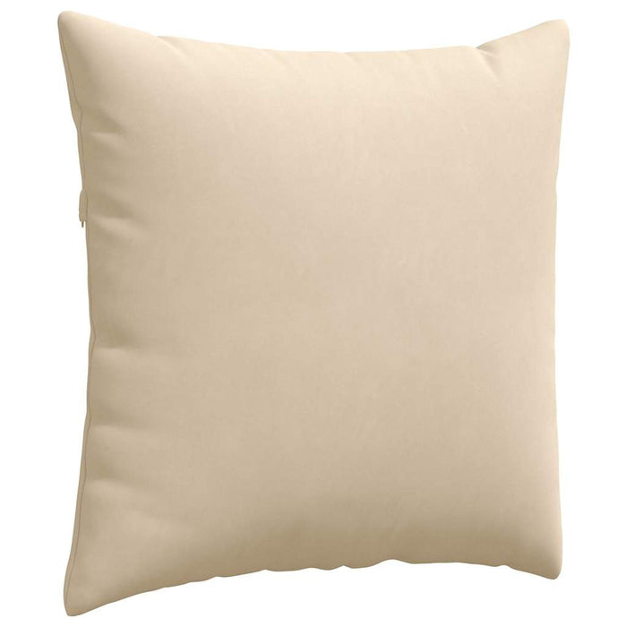 Cuscini da Divano 2 pz-Set di 2 Cuscini per Sofa Crema 80 x 80 cm Tessuto 518686