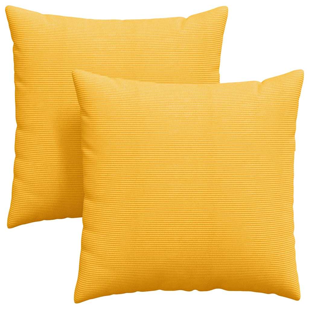 Cuscini da Divano 2 pz-Set di 2 Cuscini per Sofa Giallo Chiaro 80 x 80 cm