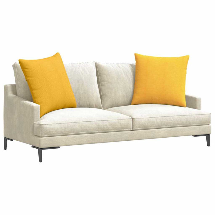 Cuscini da Divano 2 pz-Set di 2 Cuscini per Sofa Giallo Chiaro 80 x 80 cm