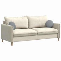 Cuscini per Seduta 2 pcs Grigio chiaro Ø30 x 13 cm Tessuto 42014083