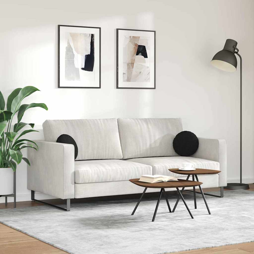 Cuscini per Seduta 2 pcs Nero Ø30 x 13 cm Tessuto 42014085