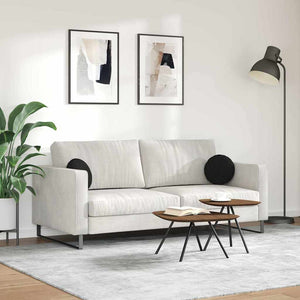 Cuscini per Seduta 2 pcs Nero Ø30 x 13 cm Tessuto 42014085