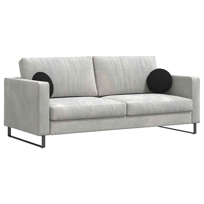 Cuscini per Seduta 2 pcs Nero Ø30 x 13 cm Tessuto 42014085