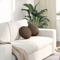 Cuscini per Seduta 2 pcs Marrone Ø30 x 13 cm Tessuto 42014087