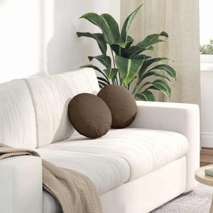 Cuscini per Seduta 2 pcs Marrone Ø30 x 13 cm Tessuto 42014087