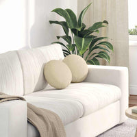 Cuscini per Seduta 2 pcs Crema Ø30 x 13 cm Tessuto 42014090