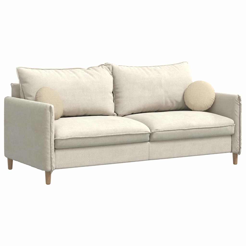 Cuscini per Seduta 2 pcs Crema Ø30 x 13 cm Tessuto 42014090