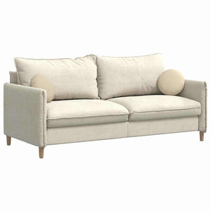 Cuscini per Seduta 2 pcs Crema Ø30 x 13 cm Tessuto 42014090