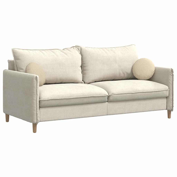 Cuscini per Seduta 2 pcs Crema Ø30 x 13 cm Tessuto 42014090