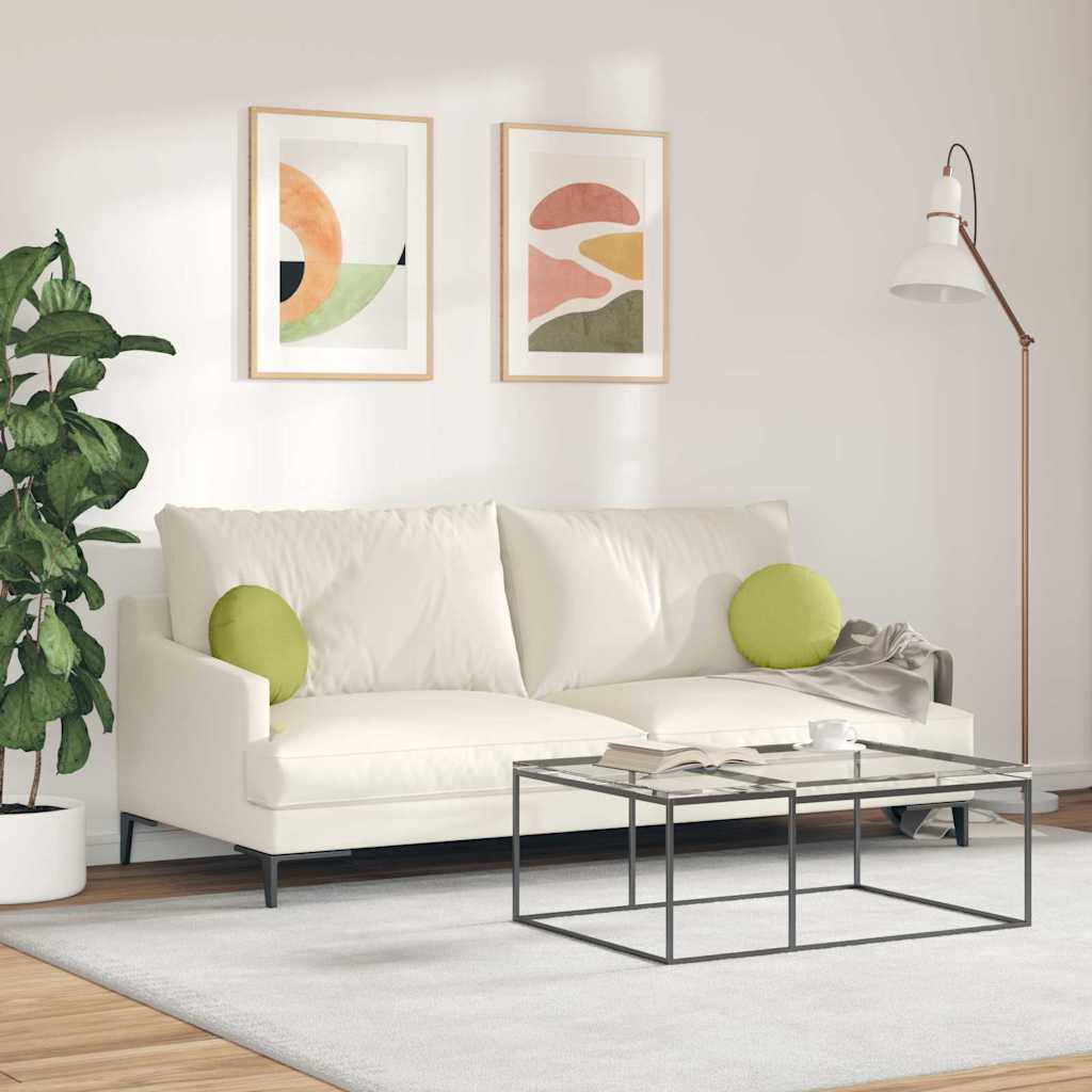 Cuscini per Seduta 2 pcs Verde chiaro Ø30 x 13 cm Tessuto 42014093