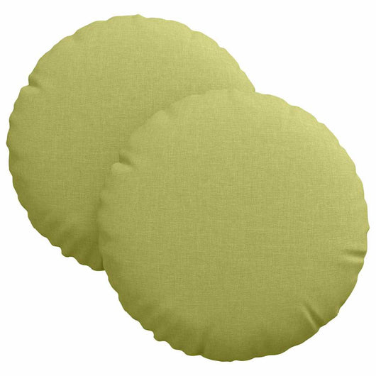 Cuscini per Seduta 2 pcs Verde chiaro Ø30 x 13 cm Tessuto 42014093