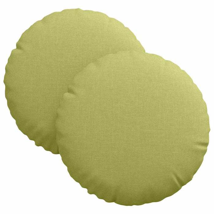 Cuscini per Seduta 2 pcs Verde chiaro Ø30 x 13 cm Tessuto 42014093