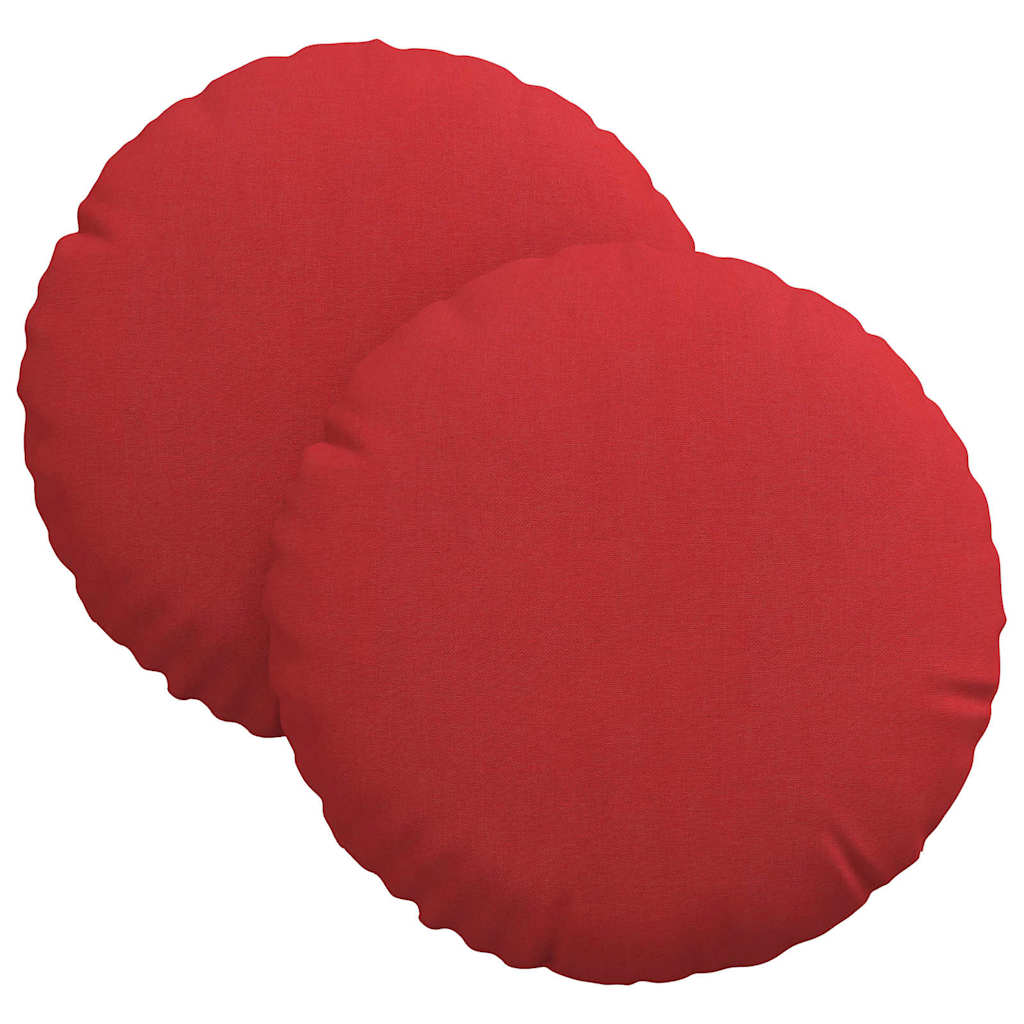Cuscini per Seduta 2 pcs Rosso Ø30 x 13 cm Tessuto 42014095