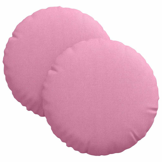 Cuscini per Seduta 2 pcs Rosa Ø30 x 13 cm Tessuto 42014098