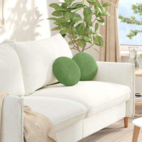 Cuscini per Seduta 2 pcs Verde chiaro Ø 40 x 13 cm Velluto 42014103