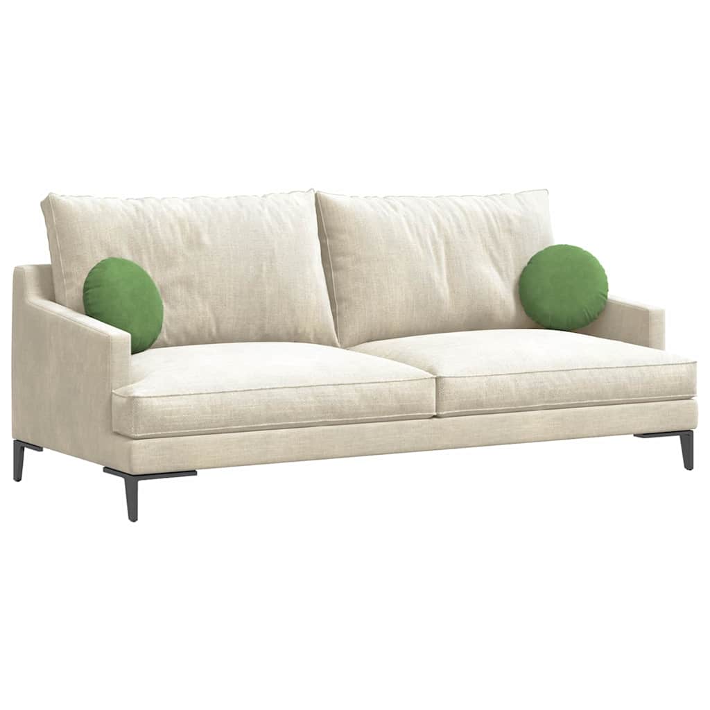 Cuscini per Seduta 2 pcs Verde chiaro Ø 40 x 13 cm Velluto 42014103