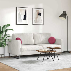 Cuscini per Seduta 2 pcs Rosso Vino Ø 40 x 13 cm Velluto 42014105