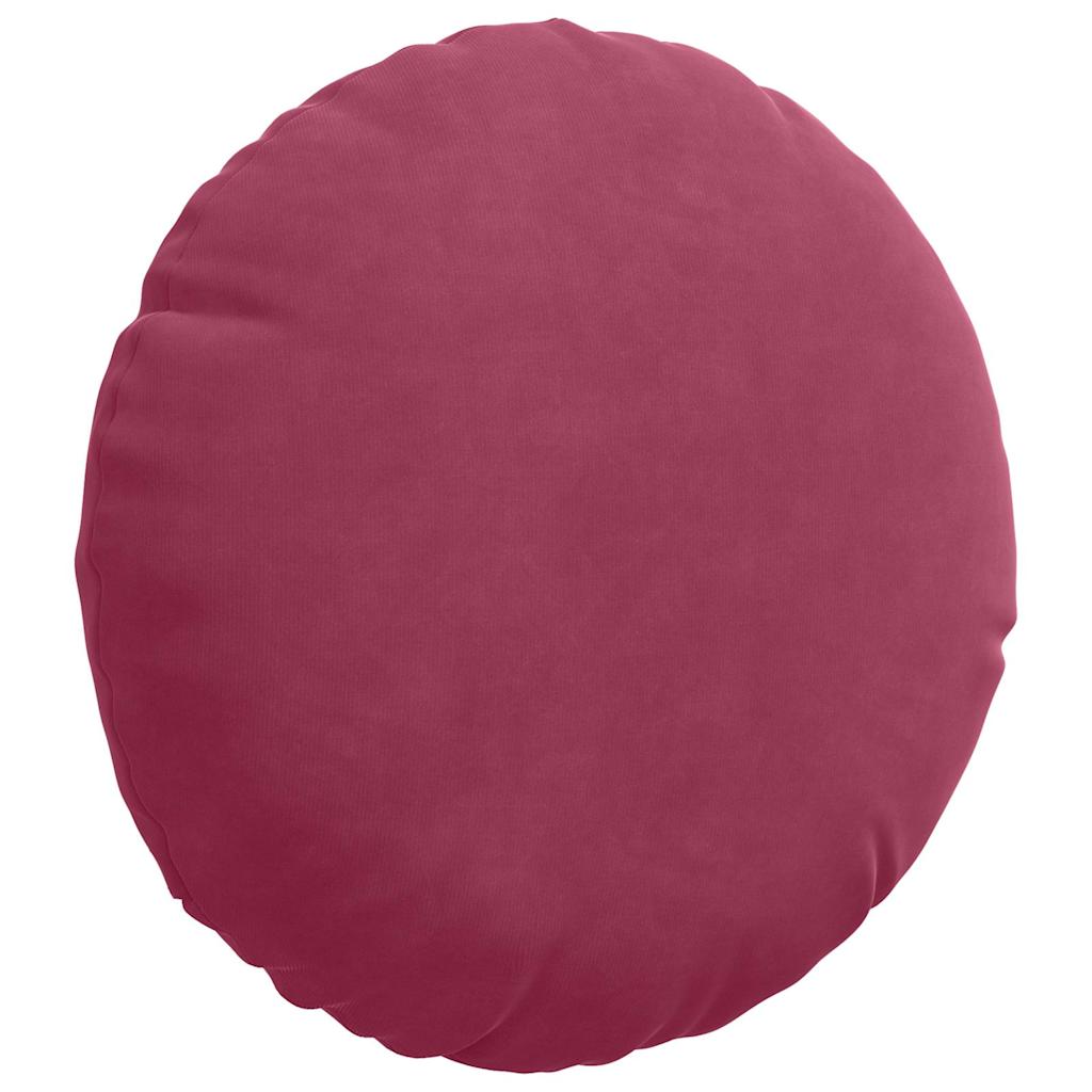 Cuscini per Seduta 2 pcs Rosso Vino Ø 40 x 13 cm Velluto 42014105