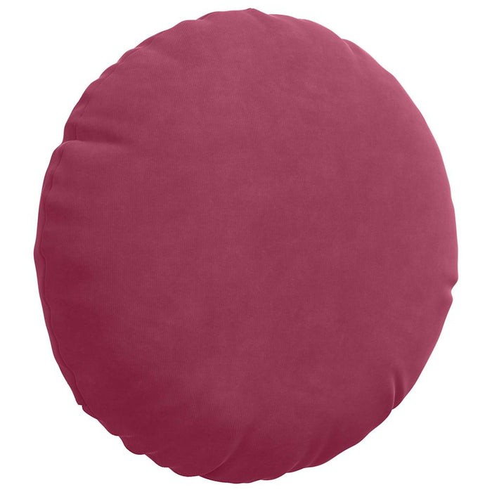 Cuscini per Seduta 2 pcs Rosso Vino Ø 40 x 13 cm Velluto 42014105
