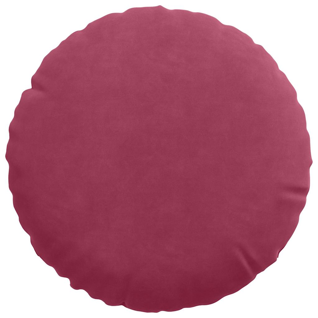 Cuscini per Seduta 2 pcs Rosso Vino Ø 40 x 13 cm Velluto 42014105