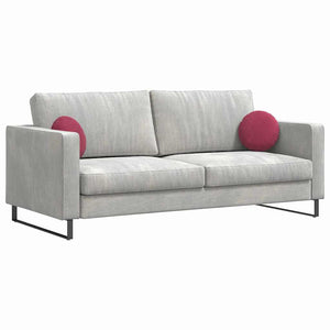 Cuscini per Seduta 2 pcs Rosso Vino Ø 40 x 13 cm Velluto 42014105