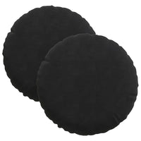 Cuscini per Seduta 2 pcs Nero Ø 40 x 13 cm Velluto 42014106
