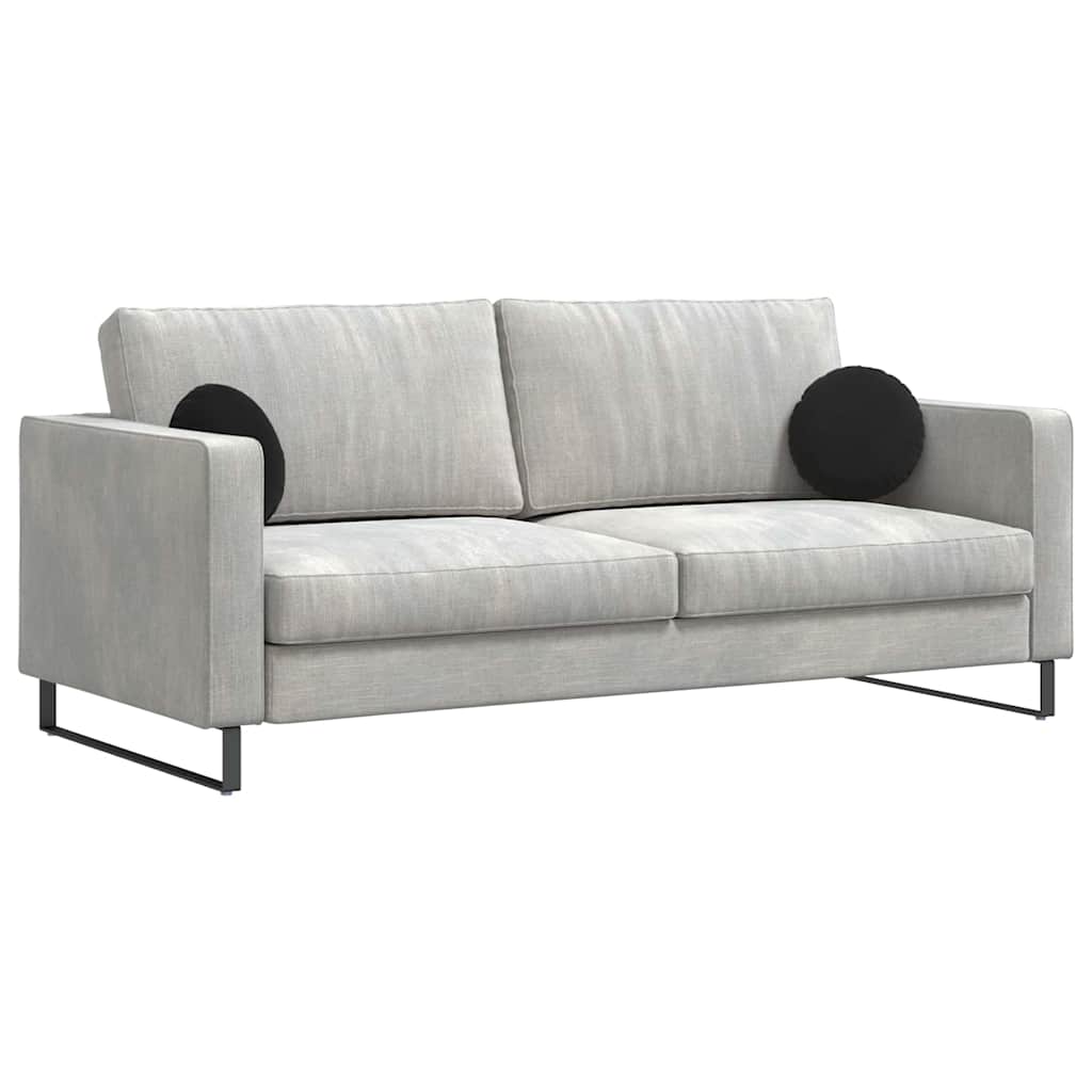 Cuscini per Seduta 2 pcs Nero Ø 40 x 13 cm Velluto 42014106