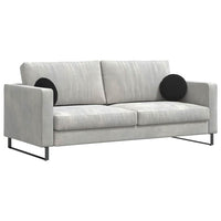 Cuscini per Seduta 2 pcs Nero Ø 40 x 13 cm Velluto 42014106